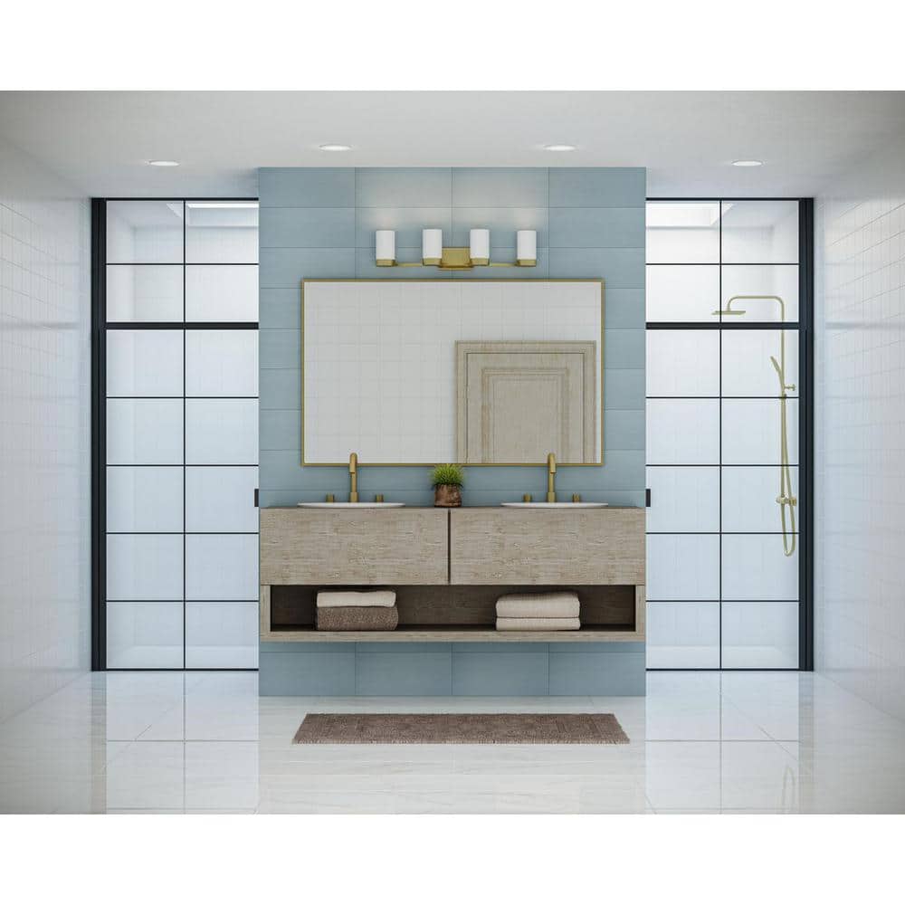 Elevate Brushed Bronze 34.5" Mid-Century Modern Bath Vanity Light