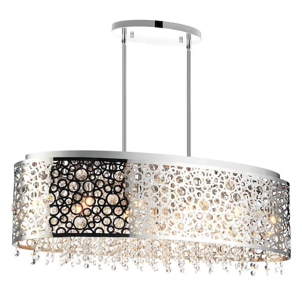 CWI Lighting Bubbles 11 Light Drum Shade Chandelier With Chrome Finish