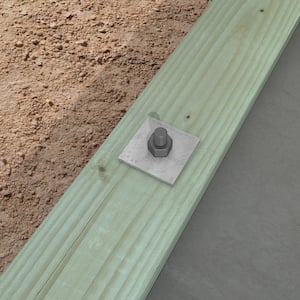 BP 3 in. x 3 in. Hot-Dip Galvanized Bearing Plate with 5/8 in. Bolt Dia.