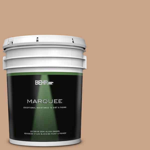 BEHR MARQUEE 5 gal. #S230-4 Granola Semi-Gloss Enamel Exterior Paint & Primer