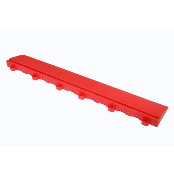 Swisstrax 15.75 in. Racing Red Looped Edging for 15.75 in. Modular Tile Flooring (2-Pack)