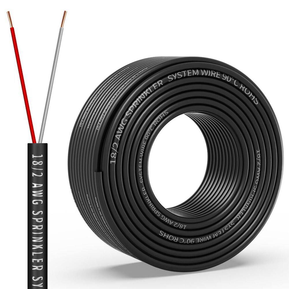 18/2 Solid Sprinkler Wire 50 ft. 18-Gauge Irrigation Cable PVC Jacket for Underground Valves Field Control System price history on PriceWatchPro