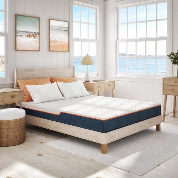Enliven Size Queen Medium Gel Memory Foam 8" Mattress with Cooling Air Flow, Bed-in-a-Box,