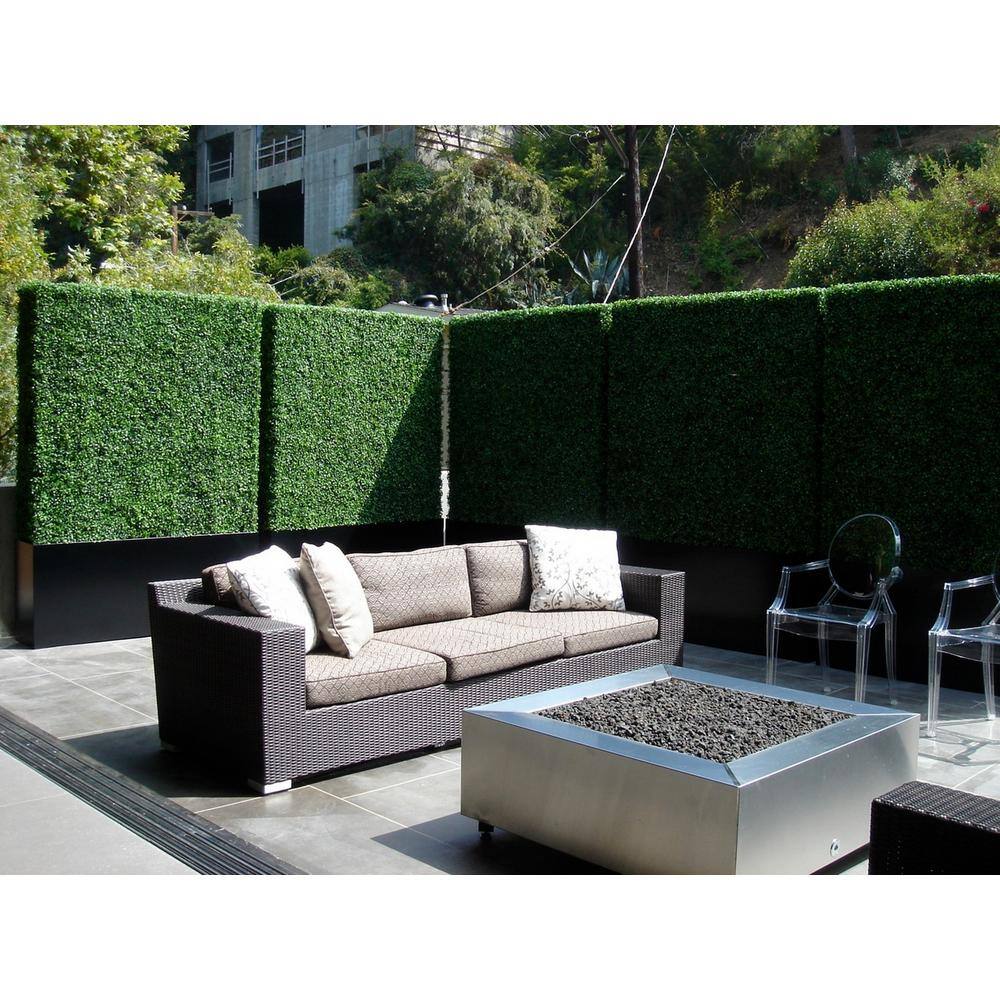 20"x20" Dark Green Artificial Boxwood Hedge Panels for Wall