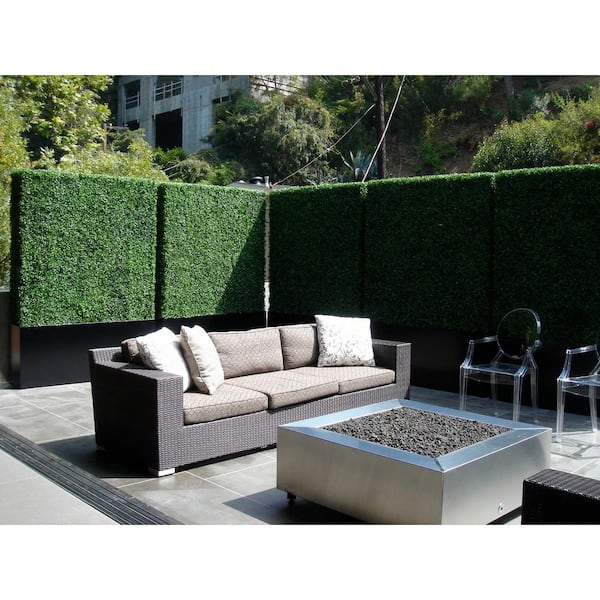 Ejoy Gorgeous Home Artificial Boxwood Hedge Greenery Panels 20 in. x 20 in. / Piece (Set of 24-Piece)