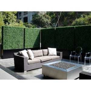 40 in. x 120 in. Artificial Light Green Boxwood Roll Panels UV Protected for Outdoor Use (Set of 2-Roll)