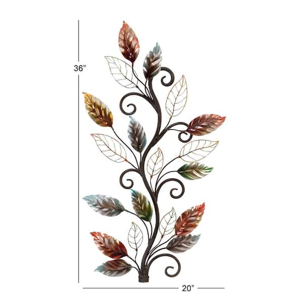 3D Luxury Metal Wall Art, Gold Leaves Metal Wall Decor, 53 inches X 24  inches Metal Wall Sculptures Hanging Perfect for Home Decorations, Living  Room