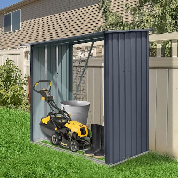 7 ft. W x 3 ft. D Outdoor Steel Firewood Rack, Open Metal Shed for
