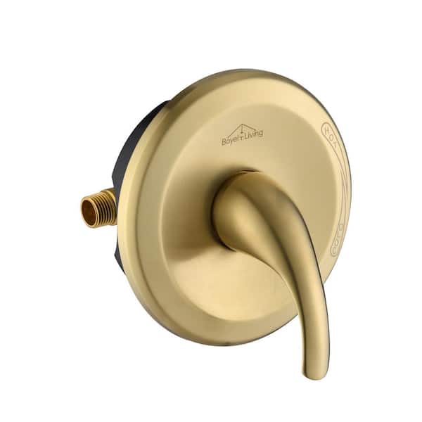 Single-Function Brushed Gold Shower Mixer Valves Wall Mount Brass Faucet Shower Mixer Fixtures with Single Handle Valve