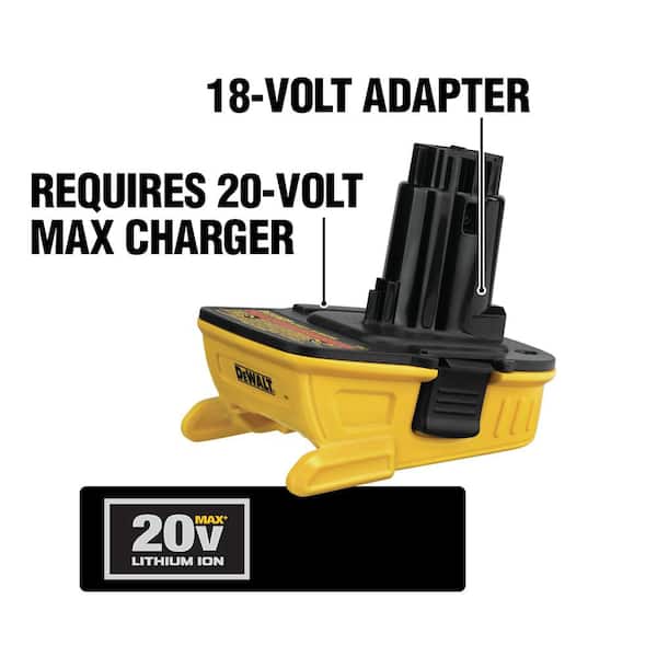 DEWALT 20-Volt MAX Lithium-Ion Battery Adapter for 18-Volt Tools 