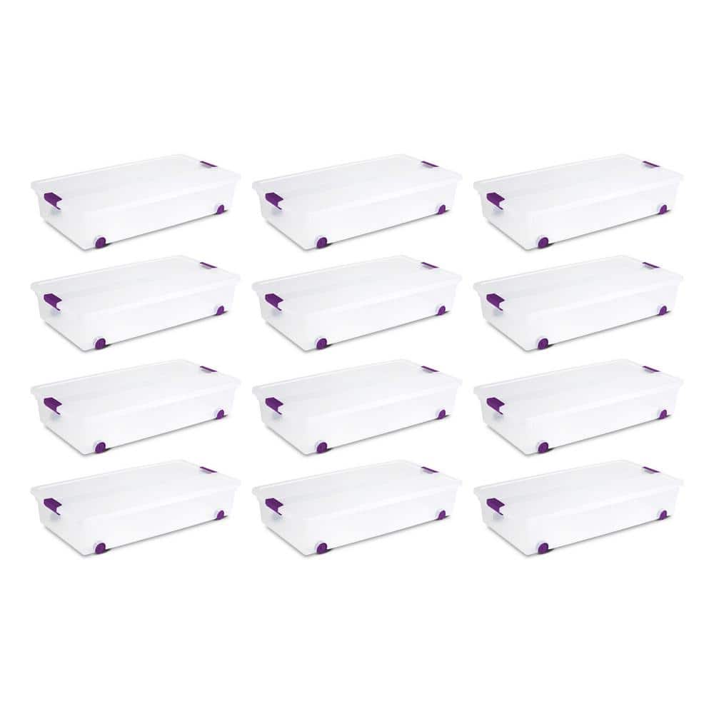 Clear Plastic 60 Quart Wheeled Underbed Storage Box