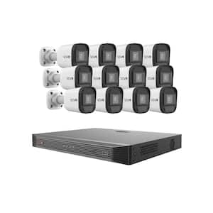 Ultra HD Audio Capable 16-Channel 5MP 4TB NVR Surveillance System with 12 Indoor/Outdoor Cameras