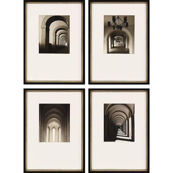 Paragon Arches in Light by Langdon 4-Piece Framed Architecture Photography Wall Art 21 in. x 15 in.