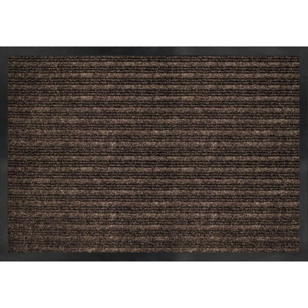 TrafficMaster Tri-Rib Charcoal 3 ft. x 4 ft. Vinyl Door Mat