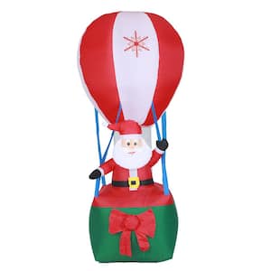 9 ft. Santa in Hot Air Balloon Inflatable with LED Lights