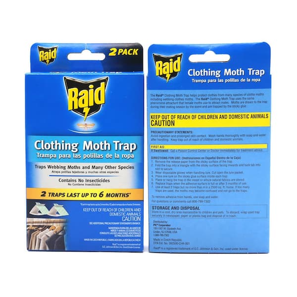Clothing Moth Pheromone Trap 6-Pack - Clothes Moth Trap with Lure for  Closets & Wardrobes, Carpet and Fabric Moth, Wool Moths Remedy Get Rid,  Moth