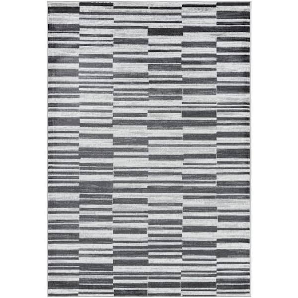 Monte Carlo MNC-2365 7 ft. x 102 in. Black Machine Woven Area Rug