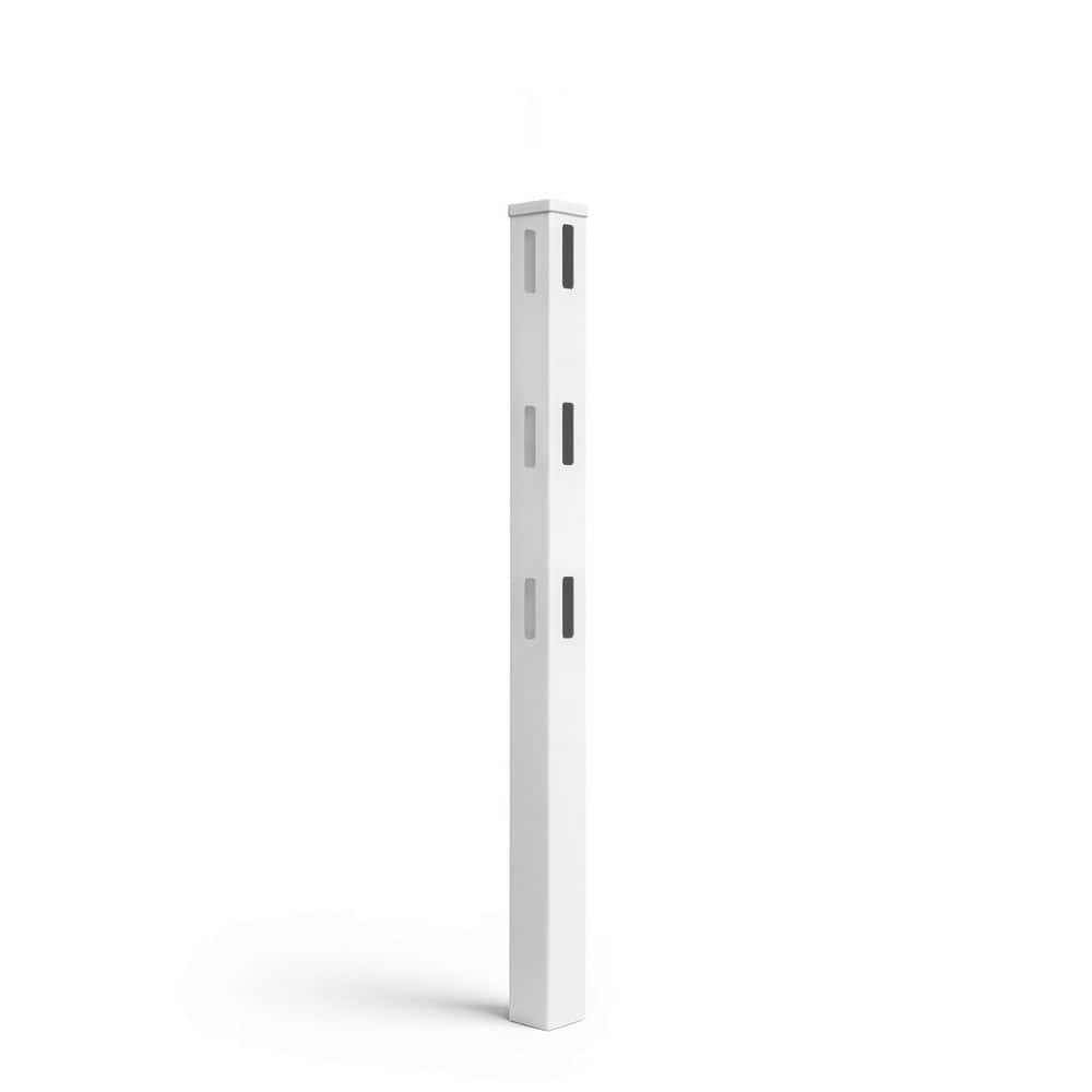 5 in. x 5 in. x 6 ft. White Vinyl Line Fence Post with Cap (Single) price history on PriceWatchPro