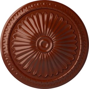 15 in. x 1-3/4 in. Alexa Urethane Ceiling Medallion (Fits Canopies upto 3 in.), Hand-Painted Firebrick