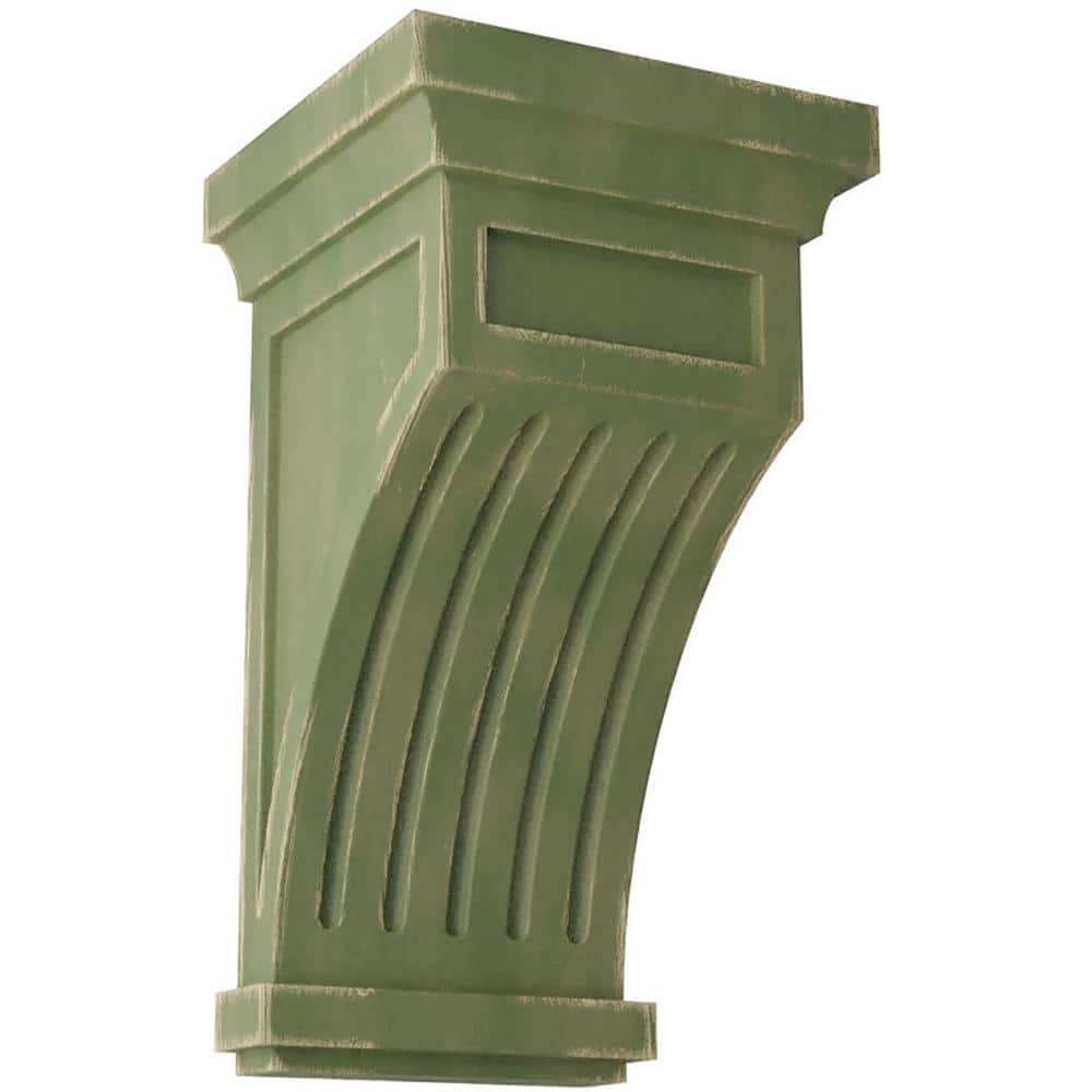 5-1/2 in. x 10 in. x 5-1/2 in. Restoration Green Fluted Wood Vintage Decor Corbel price history on PriceWatchPro