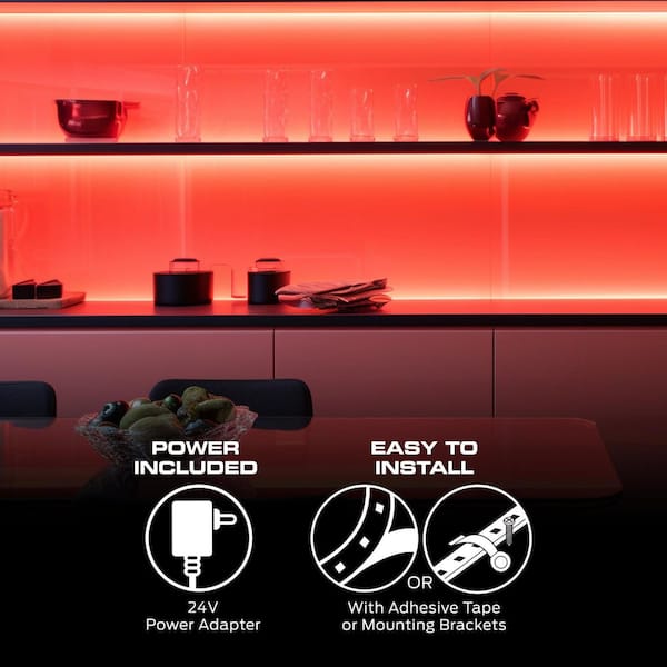 Monster 50ft USB Powered RGB Color Flow Sound-Reactive LED Strip