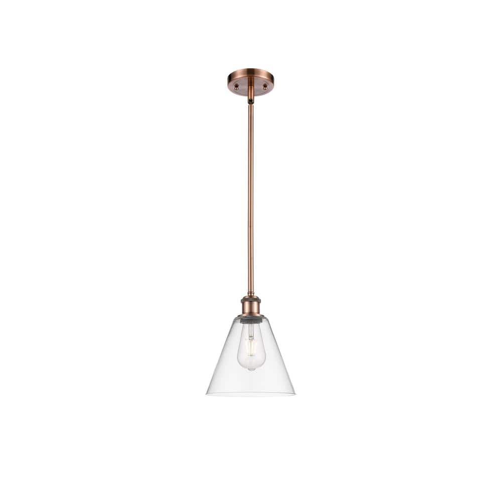 Antique Copper Mini Pendant with Glass Shade