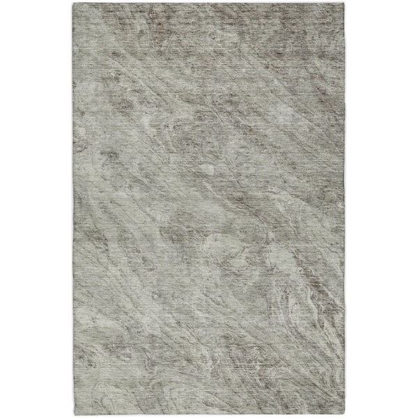 Dream Shag Premium Machine Washable Abstract ADS640 Taupe 3 ft. x 5 ft. Area Rug