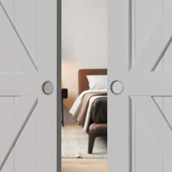 2 in. Carbon Steel Chrome-Plated Round Closet Door Finger Pulls (4-Pack)