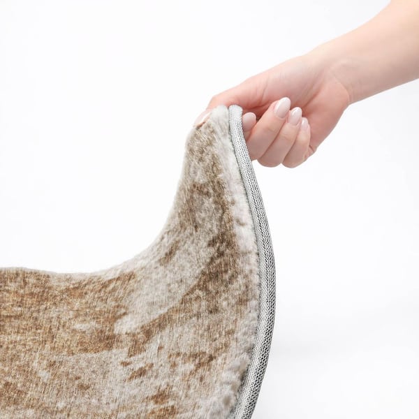 Dream Shag Premium Machine Washable Abstract ADS562 Mocha 5 ft. x 7 ft. 6 in. Area Rug