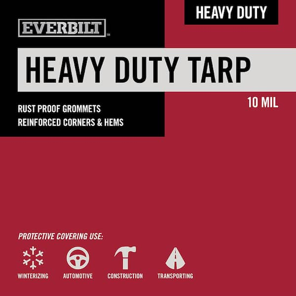 12 ft. x 16 ft. Brown and Silver Heavy Duty Tarp