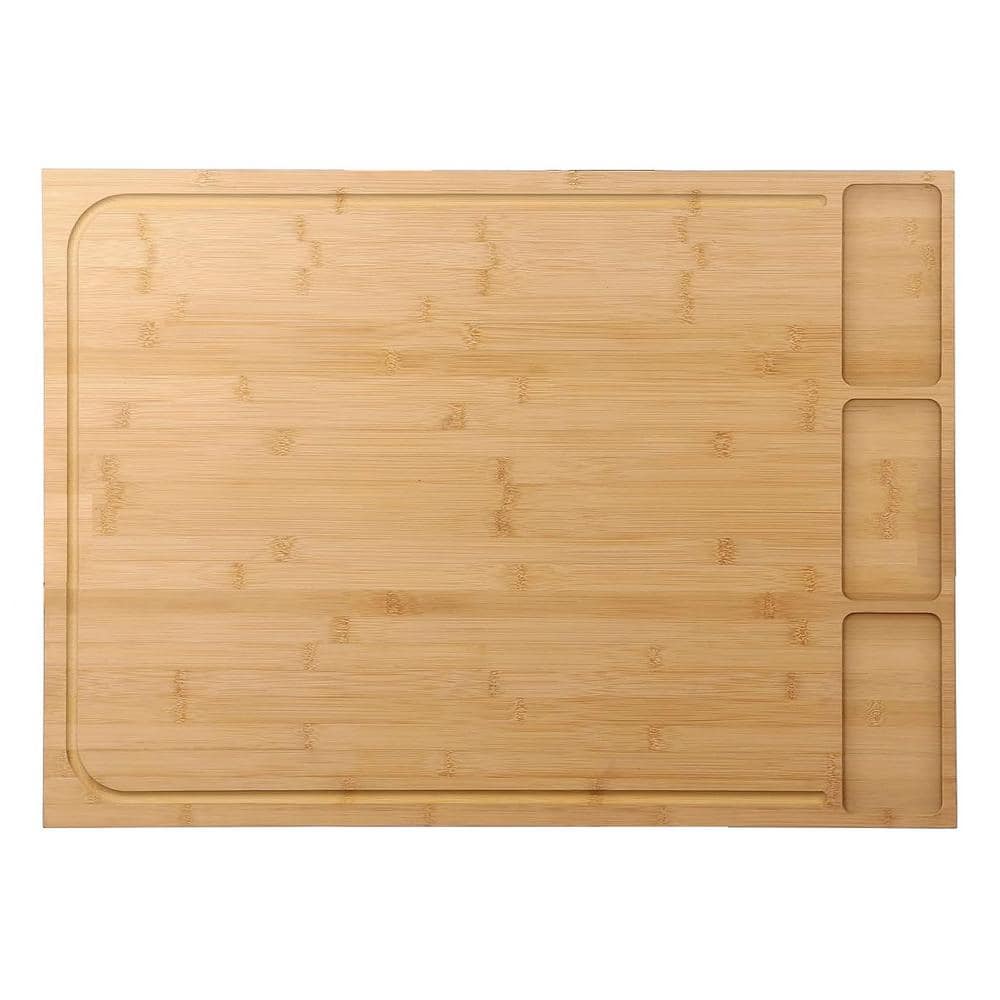 30 x 21 in. Rectangular Extra Large Bamboo Cutting Board Detachable Legs, J