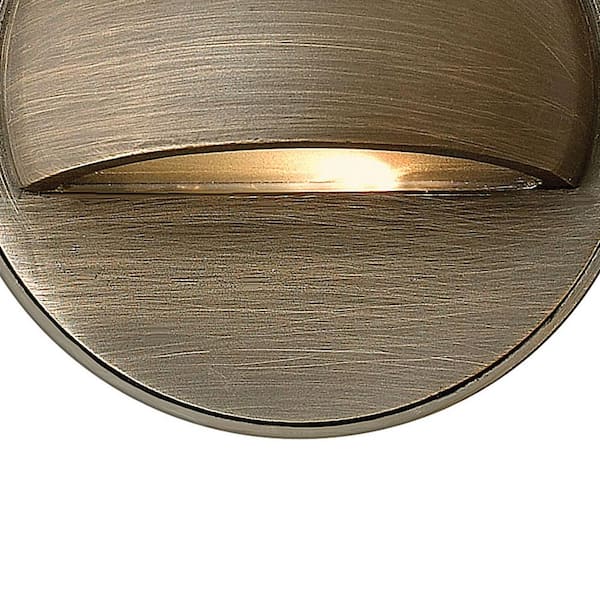 HINKLEY - Hardy Island Round Eyebrow Matte Bronze LED Deck Sconce