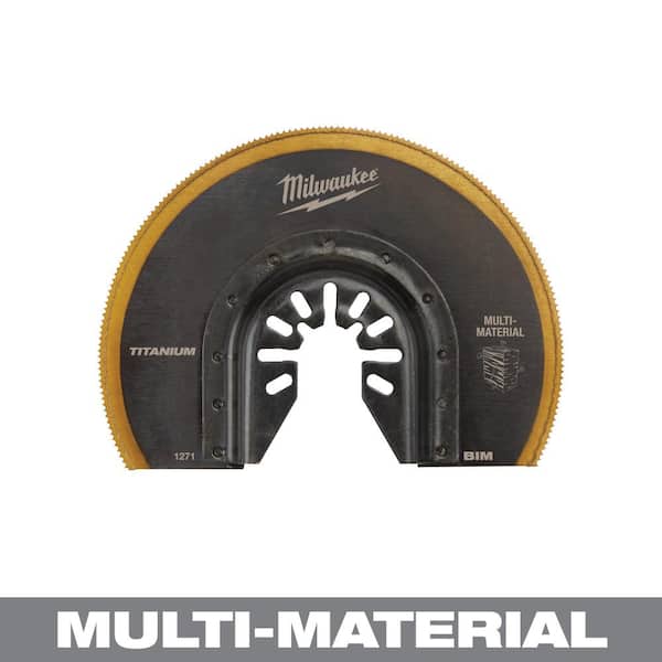Milwaukee 3-1/2 in. Titanium Segmented Bi-Metal Universal Fit Multi-Tool Oscillating Blade (1-Pack)