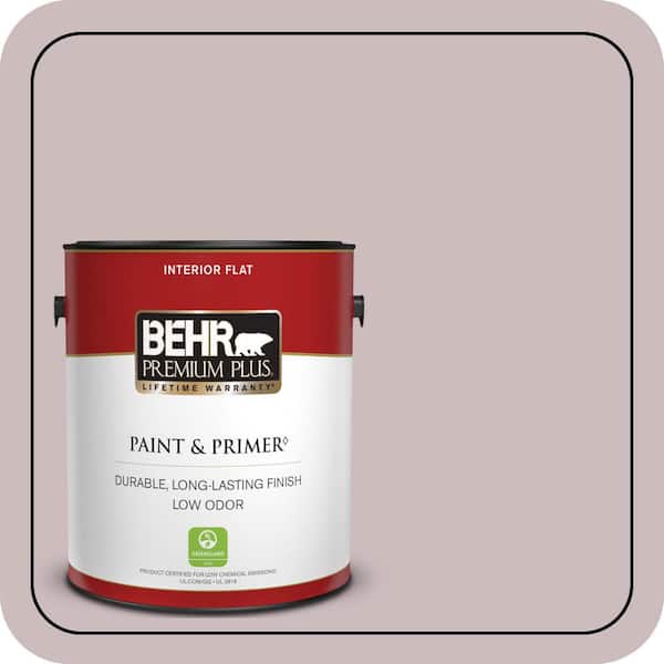 BEHR PREMIUM PLUS 1 gal. #100E-3 Pastel Violet Flat Low Odor Interior Paint & Primer