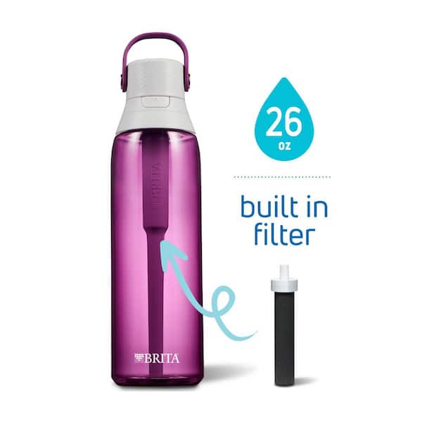 Brita Premium 26 oz. Filtering Water Bottle with BPA Free in Orchid Pink