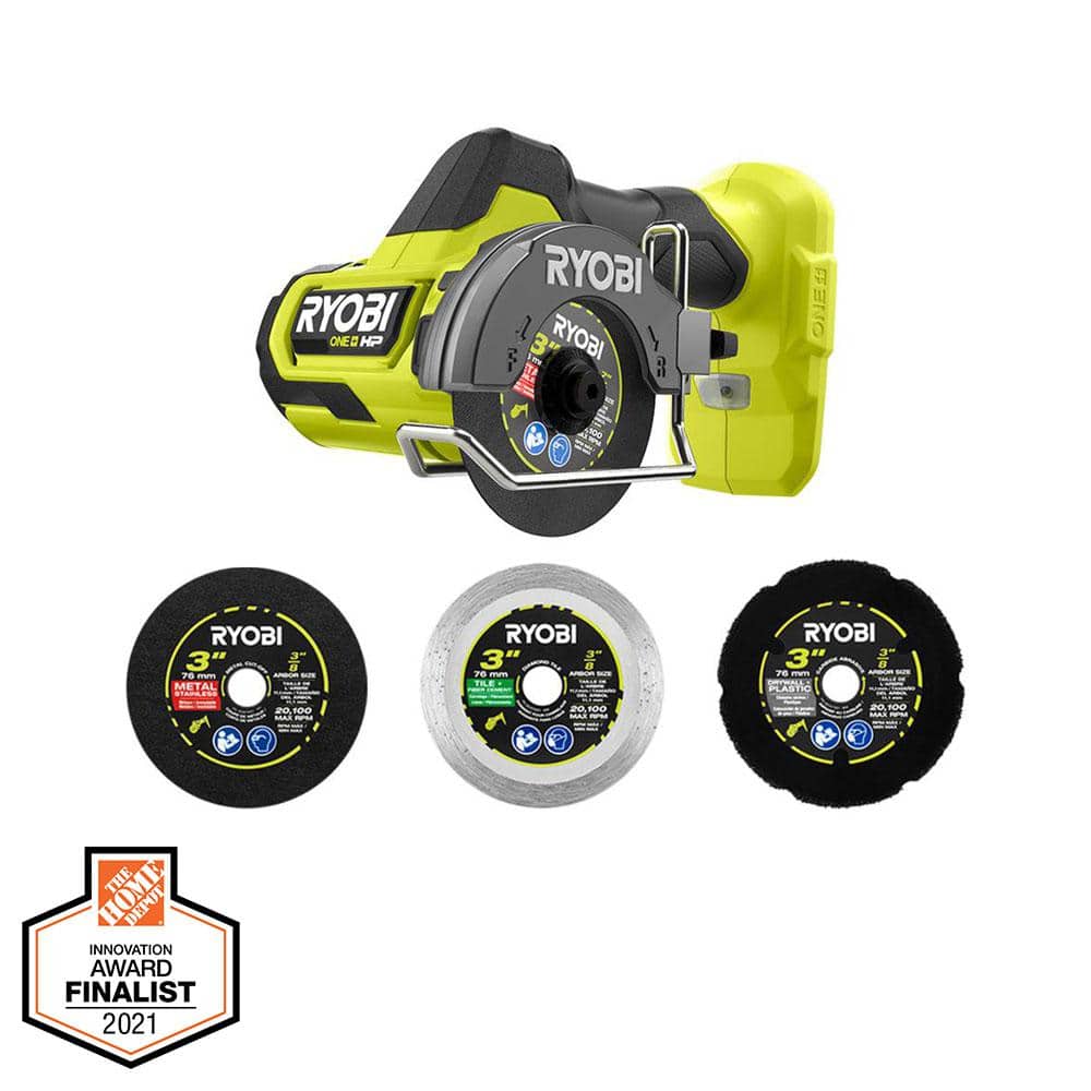 RYOBI ONE+ HP 18V Brushless Cordless Compact Cut-Off Tool (Tool Only) with  Extra 3 in. Cut-Off Wheels (3-Pack) PSBCS02B-A7CW31 - The Home Depot