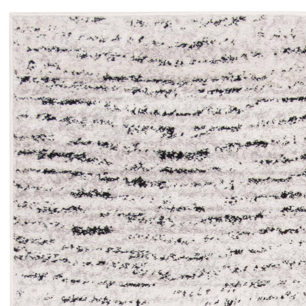 Ivory Stripe Easy-Care Synthetic 4' x 6' Rectangular Rug