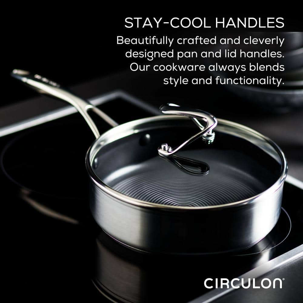 Circulon 11-Piece Stainless Steel Induction Cookware Set with Nonstick Technology