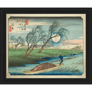 Seba by Hiroshige Gallery Black Framed Nature Oil Painting Art Print 18.5 in. x 23.5 in.