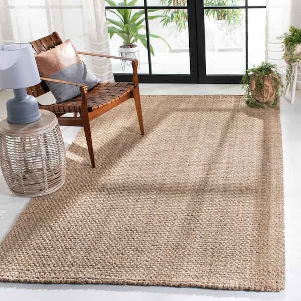 Natural Fiber 4 ft. x 6 ft. Natural Solid Color Area Rug