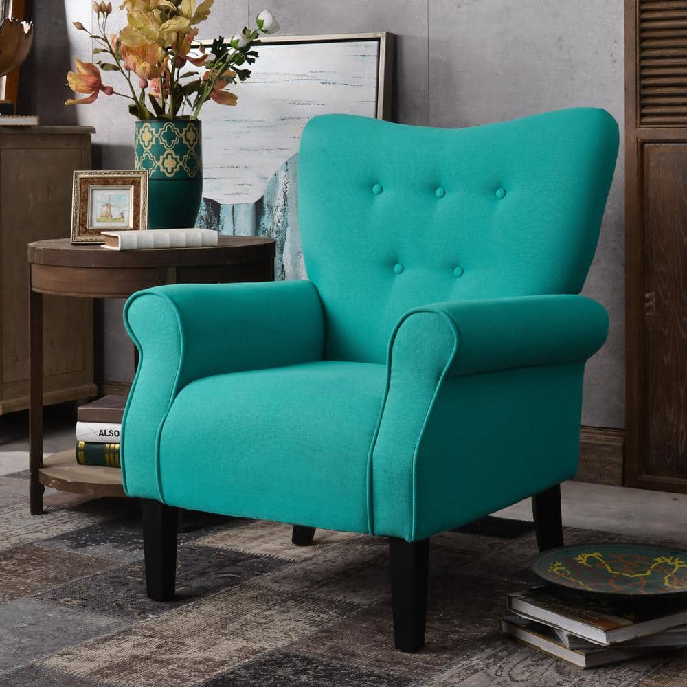 teal accent chairs with arms