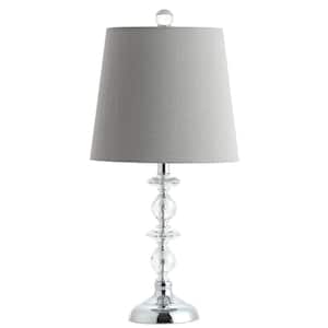Lucena 18.5 in. Grey Shade/Clear Base Table Lamp