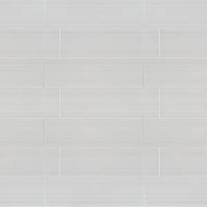 Moonlight Gray 6 in. x 20 in. Glossy Ceramic Wall Tile (0.833 sq. ft. /Each)