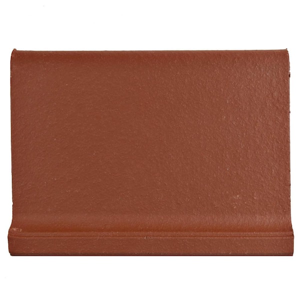 Merola Tile Quarry Cove Base Red 4-3/8 in. x 5-7/8 in. Satin Ceramic Floor and Wall Tile Trim
