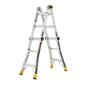 14 ft. Reach MPXA Aluminum Multi-Position Ladder with Tool Hangers, 300 lbs. Load Capacity