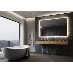 Backlit 70 in. W x 45 in. H Rectangular Frameless Wall Mounted Bathroom Vanity Mirror 6000K LED