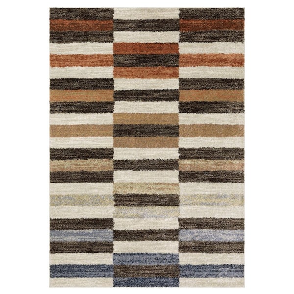 Gia 10 ft. x 13 ft. Black/Brown Geometric Area Rug
