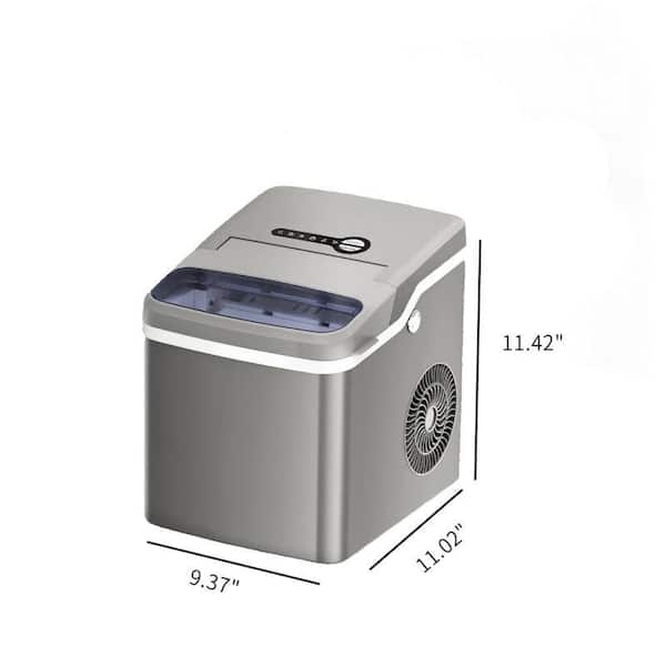 COWSAR 9.37 in. 26 lbs. Bullet Ice Clear Ice Countertop Ice