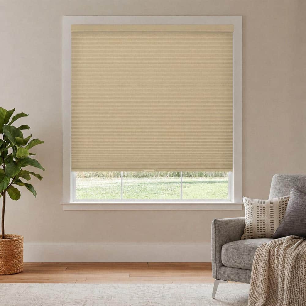 "Cut-to-Width Khaki Light Filtering Cordless Double Cell Cellular Shades - 37.5""W X 48""H" price history on PriceWatchPro