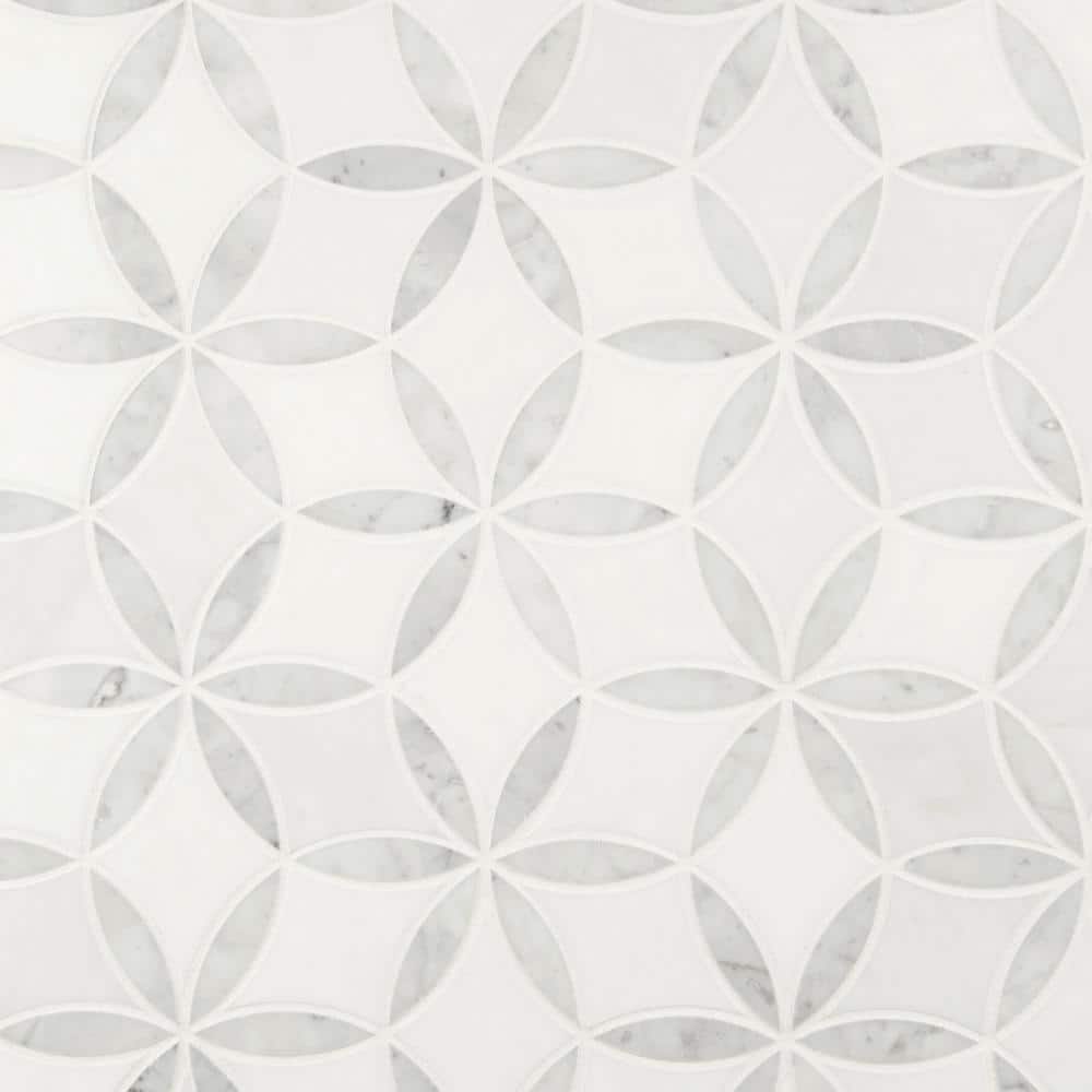 MSI La Fleur 8.9 in. x 9.92 in. Polished Marble Look Wall Tile (6.2 sq. ft./Case) LAFLEUR-POL8MM - The Home Depot